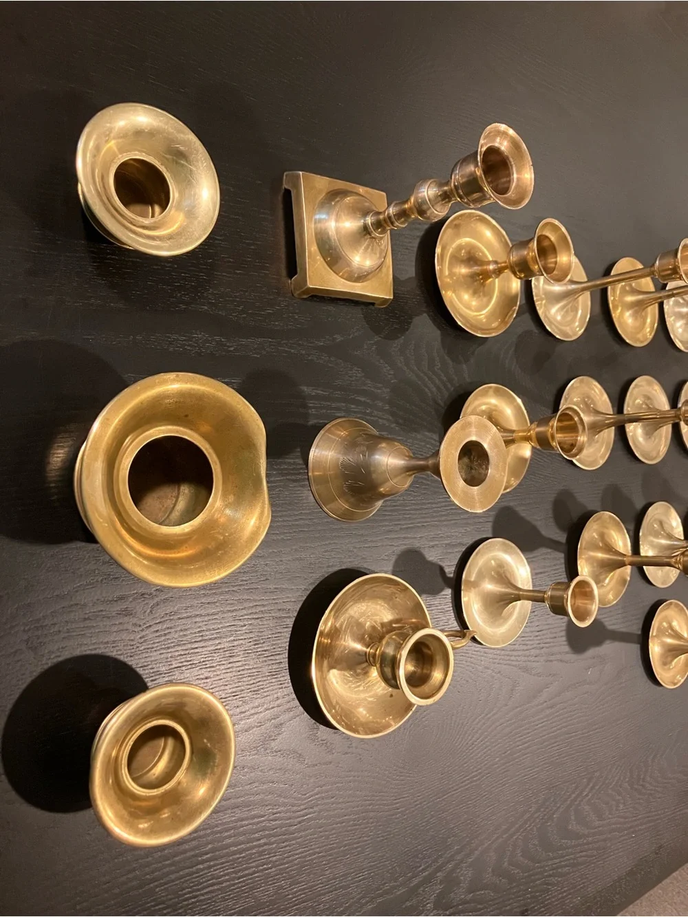 Assorted Brass Candle Holder Collection - Polished Brass Finish